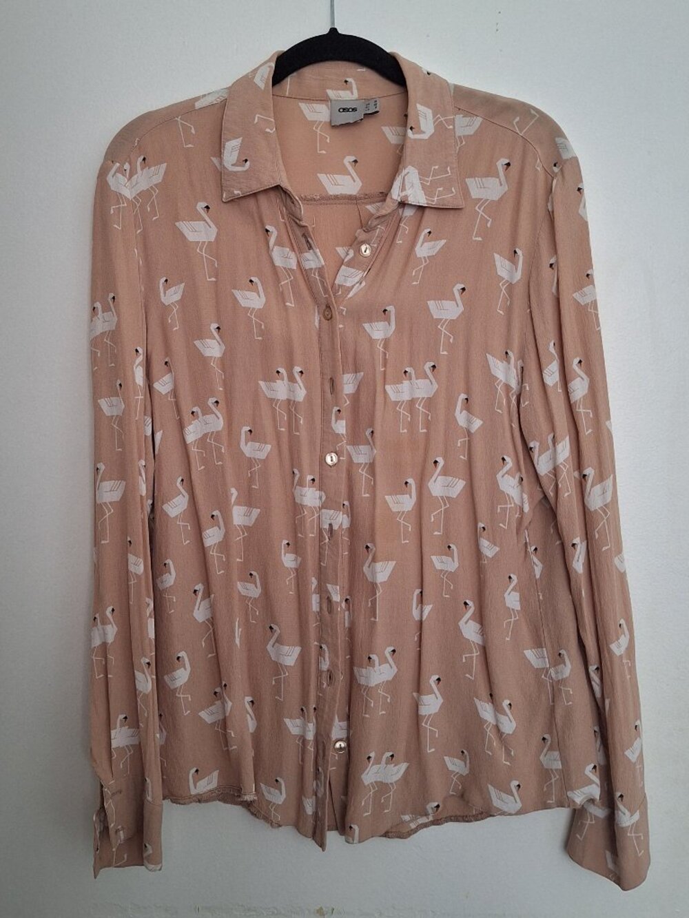 Flamingo Print Button-up shirt ASOS Size 6 EU 38